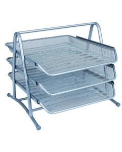Q-Connect 3 Tier Letter Tray Silver KF00822