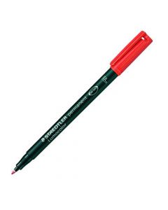 Staedtler Lumocolour Pen Permanent Fine Red (Pack Of 10) 318-2
