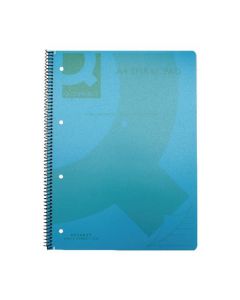 Q-CONNECT SPIRAL BOUND POLYPROPYLENE NOTEBOOK 160 PAGES A4 BLUE (PACK OF 5) KF10037