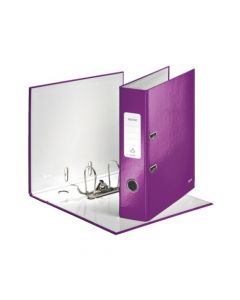 LEITZ WOW 180 LEVER ARCH FILE 80MM A4 PURPLE (PACK OF 10) 10050062