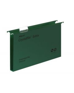 REXEL CRYSTALFILE EXTRA 30MM SUSPENSION FILE GREEN (PACK OF 25) 70631