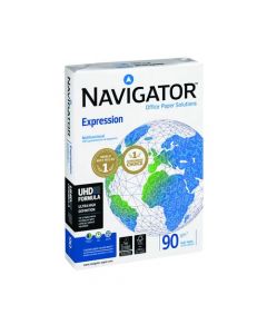 NAVIGATOR EXPRESSION A4 PAPER 90GSM WHITE  (BOX OF 2,500 SHEETS, 5 REAMS) NAVA490