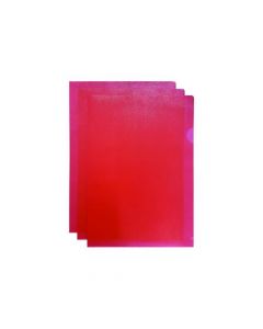 Q-CONNECT CUT FLUSH FOLDER A4 RED (PACK OF 100) KF01485