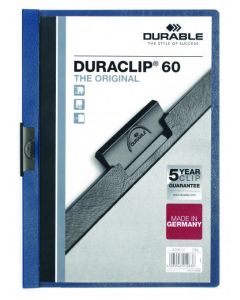 Durable 6mm Duraclip File A4 Dark Blue (Pack of 25) 2209/07