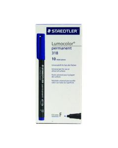 Staedtler Lumocolour Pen Permanent Fine Blue (Pack Of 10) 318-3