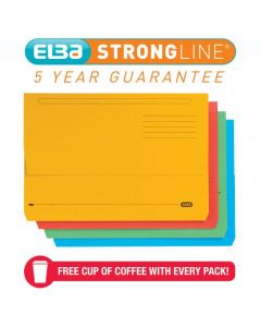 Elba Strongline Document Wallet Bright Manilla Foolscap Assorted (Pack of 25) 100090138