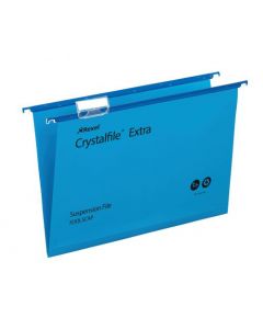 REXEL CRYSTALFILE EXTRA 15MM SUSPENSION FILE BLUE (PACK OF 25) 70630