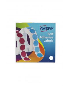 AVERY LABELS IN DISPENSER ON ROLL ROUND DIAM.19MM WHITE REF 24-404 [1400 LABELS]