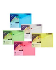 SNOPAKE POLYFILE CLASSIC FOOLSCAP ASSORTED (PACK OF 5) 10087