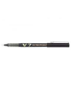 Pilot V7 Hi-Tecpoint Rollerball Pen Liquid Ink 0.7Mm Tip 0.4Mm Line Black Ref V701 [Pack 12]
