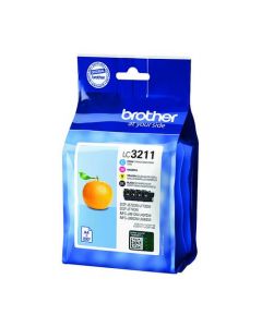 BROTHER LC3211 CMYK INK CARTRIDGE VALUE PACK LC3211VAL