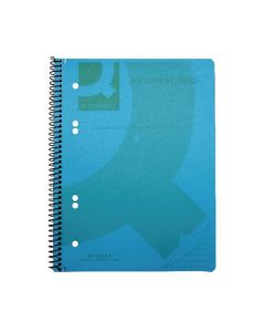 Q-CONNECT SPIRAL BOUND POLYPROPYLENE NOTEBOOK 160 PAGES A5 BLUE (PACK OF 5) KF10034