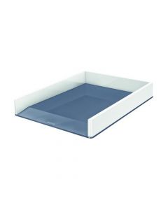 LEITZ WOW LETTER TRAY DUAL COLOUR WHITE/GREY 53611001  (PACK OF 1)