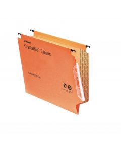 REXEL CRYSTALFILE CLASSIC 15MM LATERAL FILE ORANGE (PACK OF 50 FILES) 70671