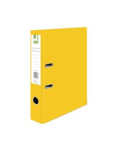 Q-CONNECT LEVER ARCH FILE PAPERBACKED FOOLSCAP YELLOW (PACK OF 10) KF01471