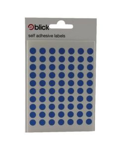 Blick Coloured Labels in Bags Round 8mm Dia 490 Per Bag Blue (Pack of 9800) RS002055
