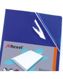 REXEL NYREX CUT FLUSH FOLDER A4 BLUE (PACK OF 25) 12161BU