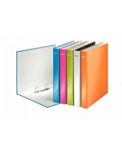 LEITZ WOW 2 D-RING BINDER 25MM A4 PLUS ASSORTED (PACK OF 10 BINDERS) 42412099