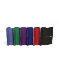OXFORD CARD COVER WIREBOUND NOTEBOOK A4 ASSORTED (PACK OF 5) 100105331