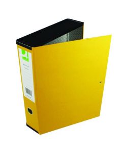 Q-CONNECT 75MM BOX FILE FOOLSCAP YELLOW (PACK OF 5) 31819KIN0