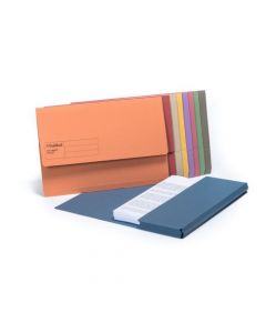 Exacompta Guildhall Document Wallet Foolscap Assorted (Pack of 50) GDW1-AST