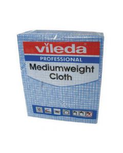VILEDA MEDIUM WEIGHT CLOTH BLUE (PACK OF 10) 106399