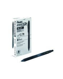 Pentel Energel X Retractable Gel Pen Medium Black (Pack Of 12) Bl107-Ax