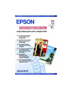 Epson A3 Premium Semi-Gloss Photo Paper (Pack of 20) C13S041334