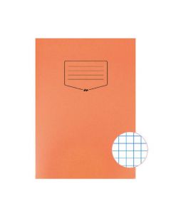 SILVINE TOUGH SHELL EXERCISE BOOK SQUARES A4 ORANGE (PACK OF 25) EX145