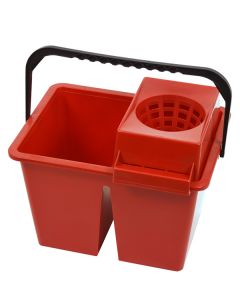 SYR COMPACT DOUBLE COMPARTMENT MOP BUCKET 12 LITRE - RED