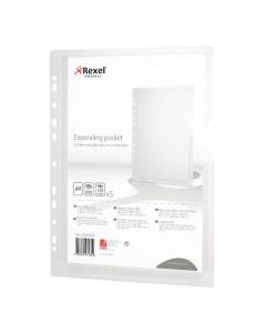 REXEL EXPANDING PUNCHED POCKETS A4 (PACK OF 5 POCKETS) 2104223