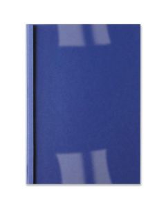 GBC THERMAL BINDING COVERS 3MM FRONT PVC CLEAR BACK LEATHERGRAIN A4 ROYAL BLUE REF IB451010 [PACK 100]