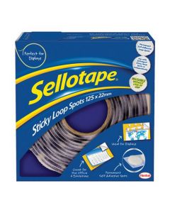 SELLOTAPE STICKY LOOP SPOTS 22M (PACK OF 125) 1445181