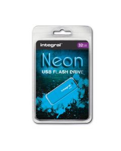 Integral Neon USB Drive 2.0 32GB Blue Ref INFD32GBNEONB