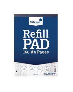 SILVINE 5MM SQUARE HEADBOUND REFILL PAD A4 160 PAGES (PACK OF 6) A4RPX