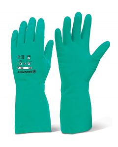 BEESWIFT NITRILE GAUNTLET FLOCKED LINED GREEN 2XL (PACK OF 1)