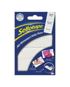 SELLOTAPE STICKY FIXERS DOUBLE-SIDED 12X25MM 56 PADS REF 1445423 [PACK 12]
