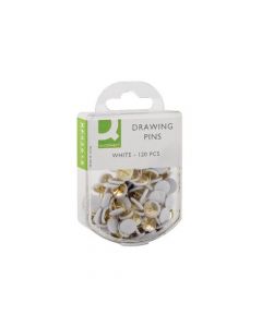 Q-Connect Drawing Pins White (Pack of 1200) KF02019Q
