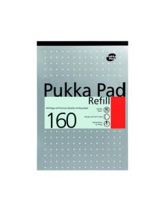 PUKKA PAD RULED METALLIC FOUR-HOLE REFILL PAD TOP BOUND 160 PAGES A4 (PACK OF 6) 80/1