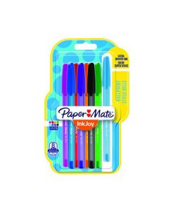 PAPERMATE INKJOY 100 STICK BALLPOINT PEN ASSORTED (PACK OF 8) 1927074