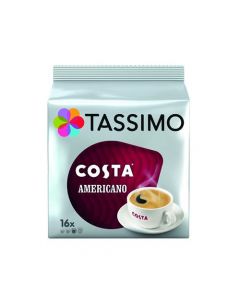 TASSIMO COSTA AMERICANO COFFEE 144G CAPSULES (5 PACKS OF 16) 973566