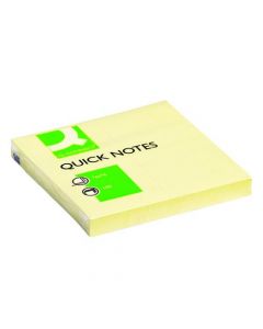 Q-CONNECT QUICK NOTES 76 X 76MM YELLOW (PACK OF 12) KF10502