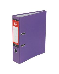 5 STAR OFFICE LEVER ARCH FILE 70MM A4 PURPLE [PACK OF 10 FILES]