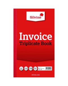 SILVINE TRIPLICATE INVOICE BOOK 210X127MM (PACK OF 6) 619