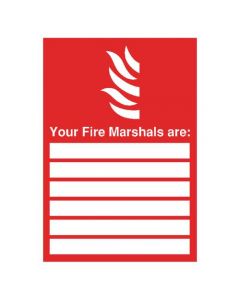 SAFETY SIGN YOUR FIRE MARSHALS A4 PVC FR09850R  (PACK OF 1)