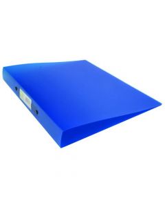 Q-CONNECT 2 RING BINDER FROSTED A4 BLUE (FROSTED POLYPROPYLENE COVERS WITH 25MM CAPACITY) KF02483
