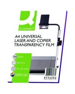 Q-CONNECT CLEAR OVER HEAD PROJECTOR FILM (PACK OF 100) KF26066