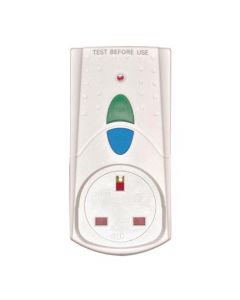 RCD SAFETY PLUG WHITE (TAKES 3000 UPTO WATTS AND 13 AMPS) PB5000 (PACK OF 1)