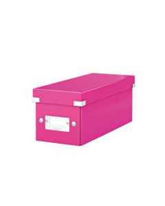 LEITZ WOW CLICK AND STORE CD BOX PINK REF 60410023
