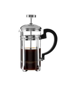 THE AKEALA CHROME & GLASS  CAFETIERE 350ML (2 CUP CAPACITY)